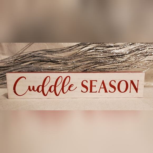 Bundle of 3 Christmas Holiday Wooden sign Decor Cuddle Season Vintage Pickup - Picture 2 of 3
